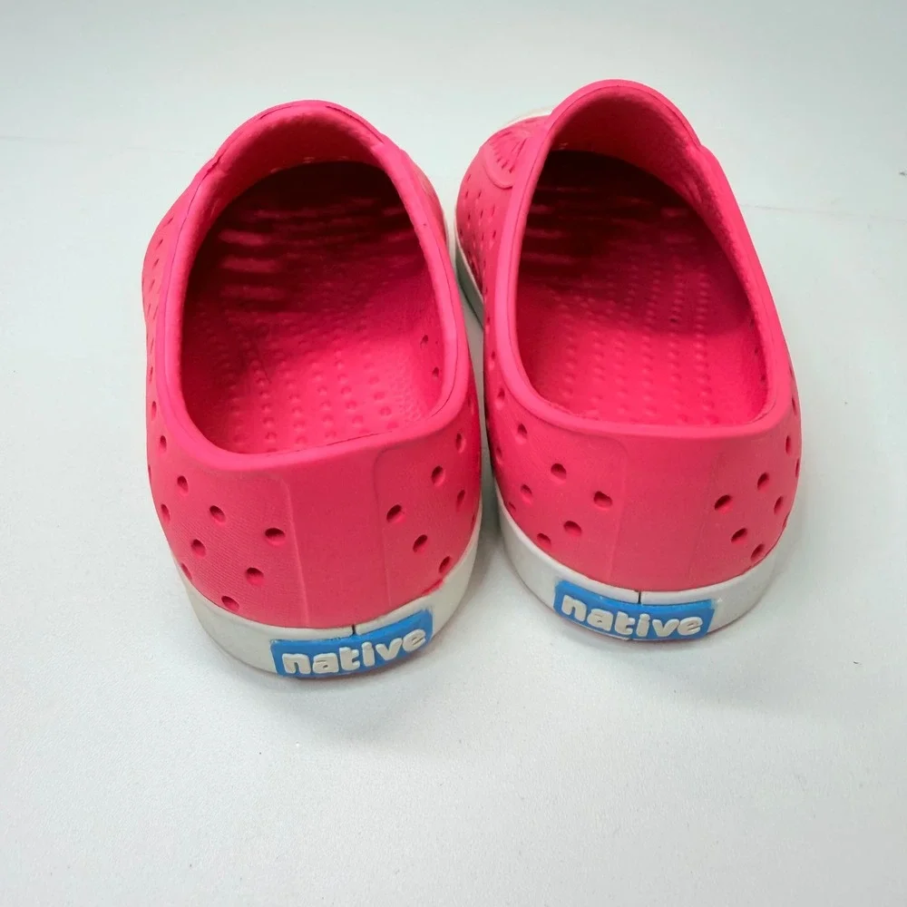 Native Jefferson Water Shoes Kids C7 Pink Slip On Perforated Sneakers